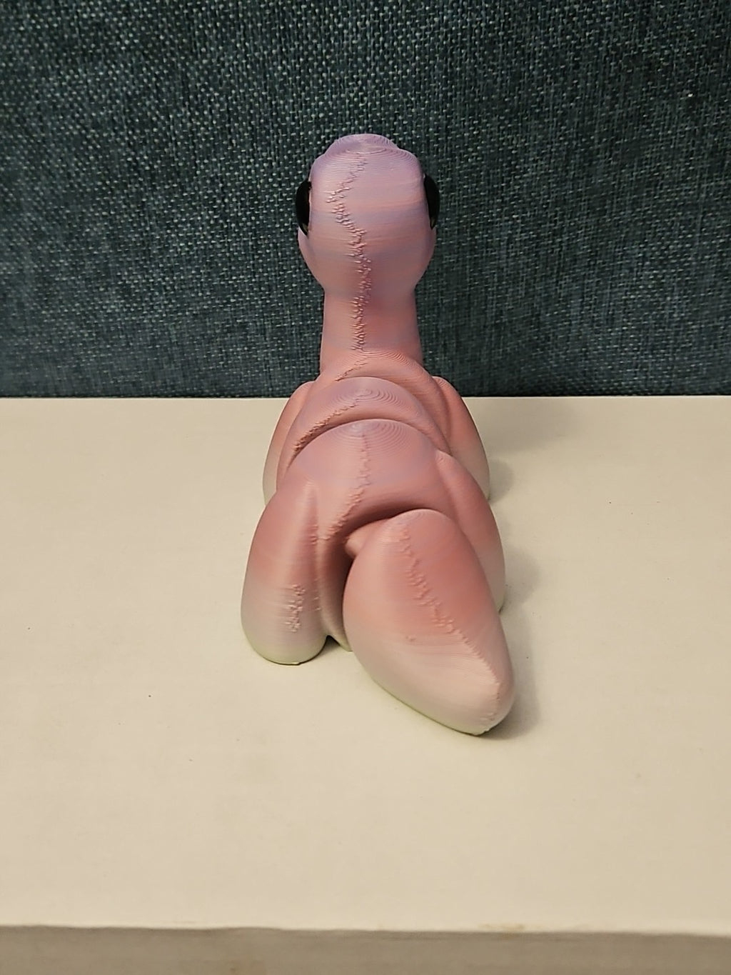 Mini Articulated Brontosaurus Fidget Toy | 3D Printed Dinosaur | Pink Purple