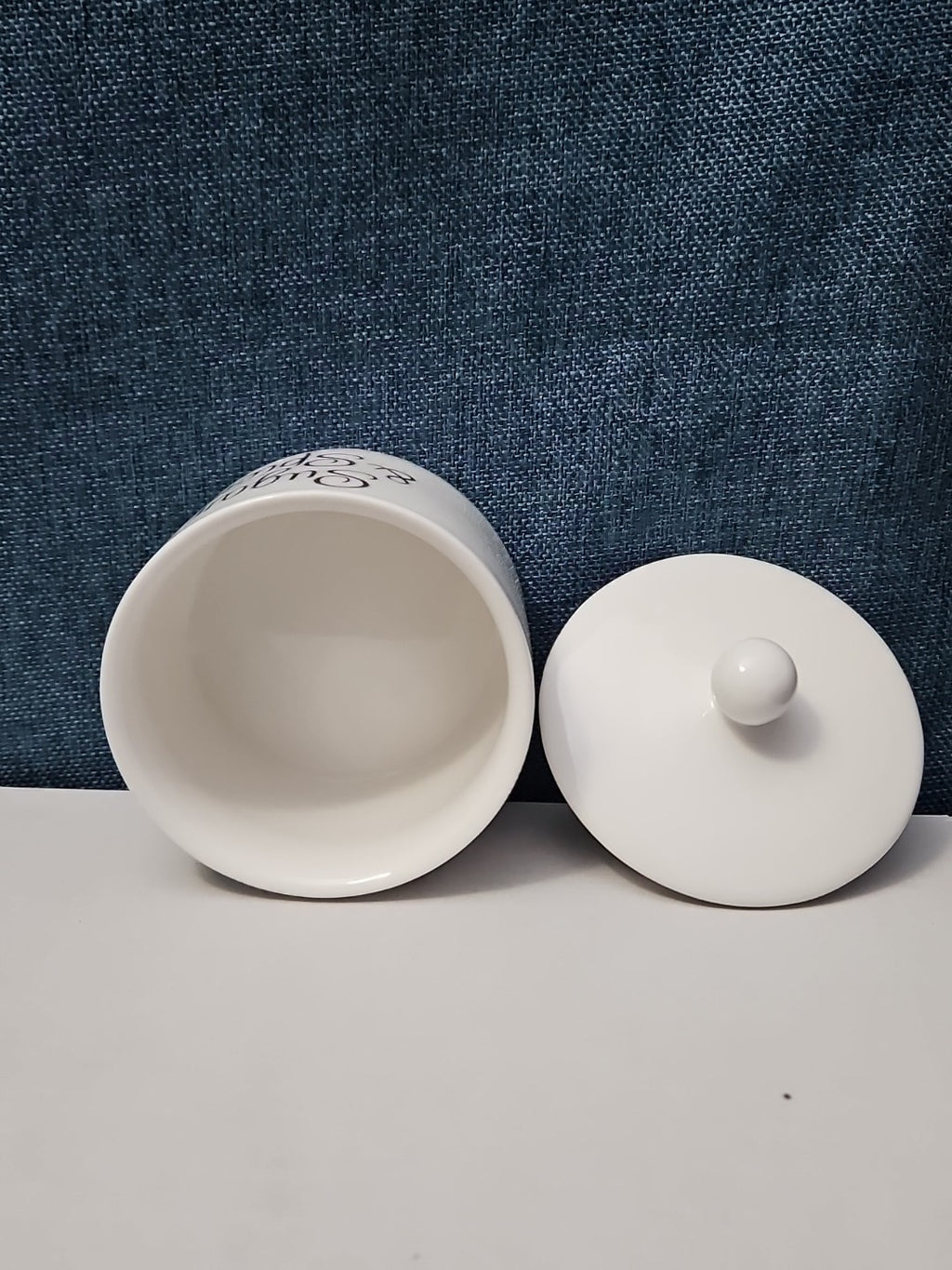 Ceramic Sugar Bowl with Lid | "Sugar & Spice"