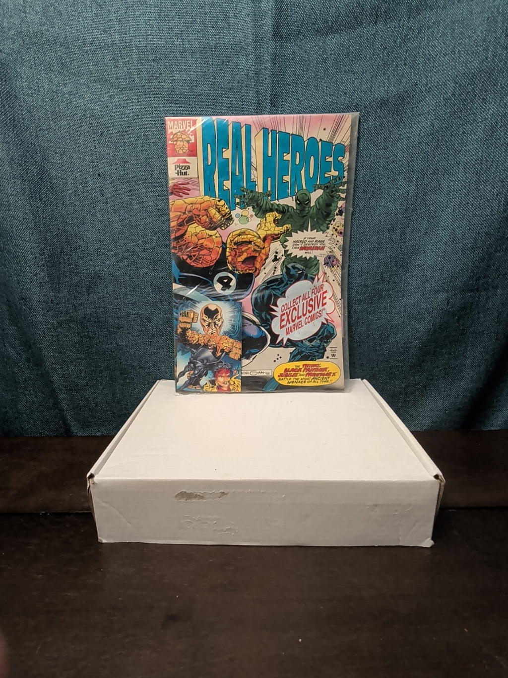 Real Heroes #1 Pizza Hut Marvel 1994 Promo Black Panther The Thing Jubilee Good