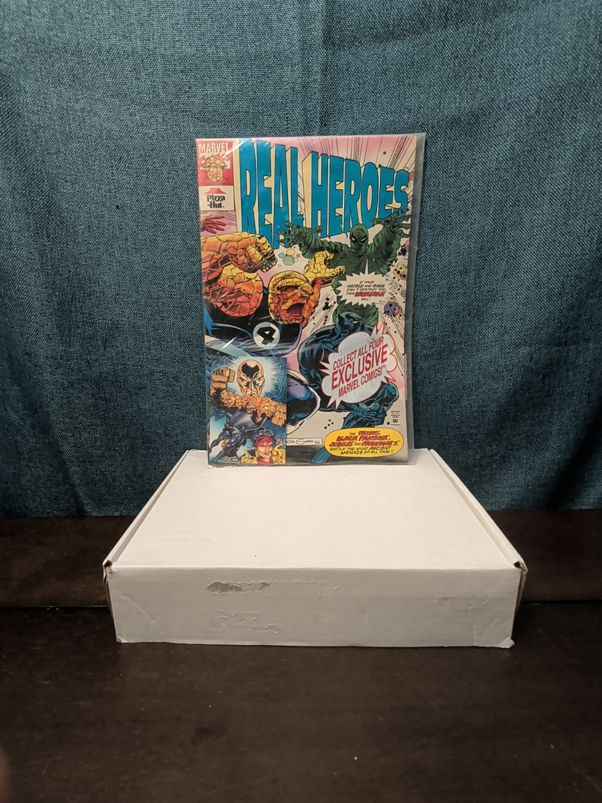 Real Heroes #1 Pizza Hut Marvel 1994 Promo Black Panther The Thing Jubilee Good