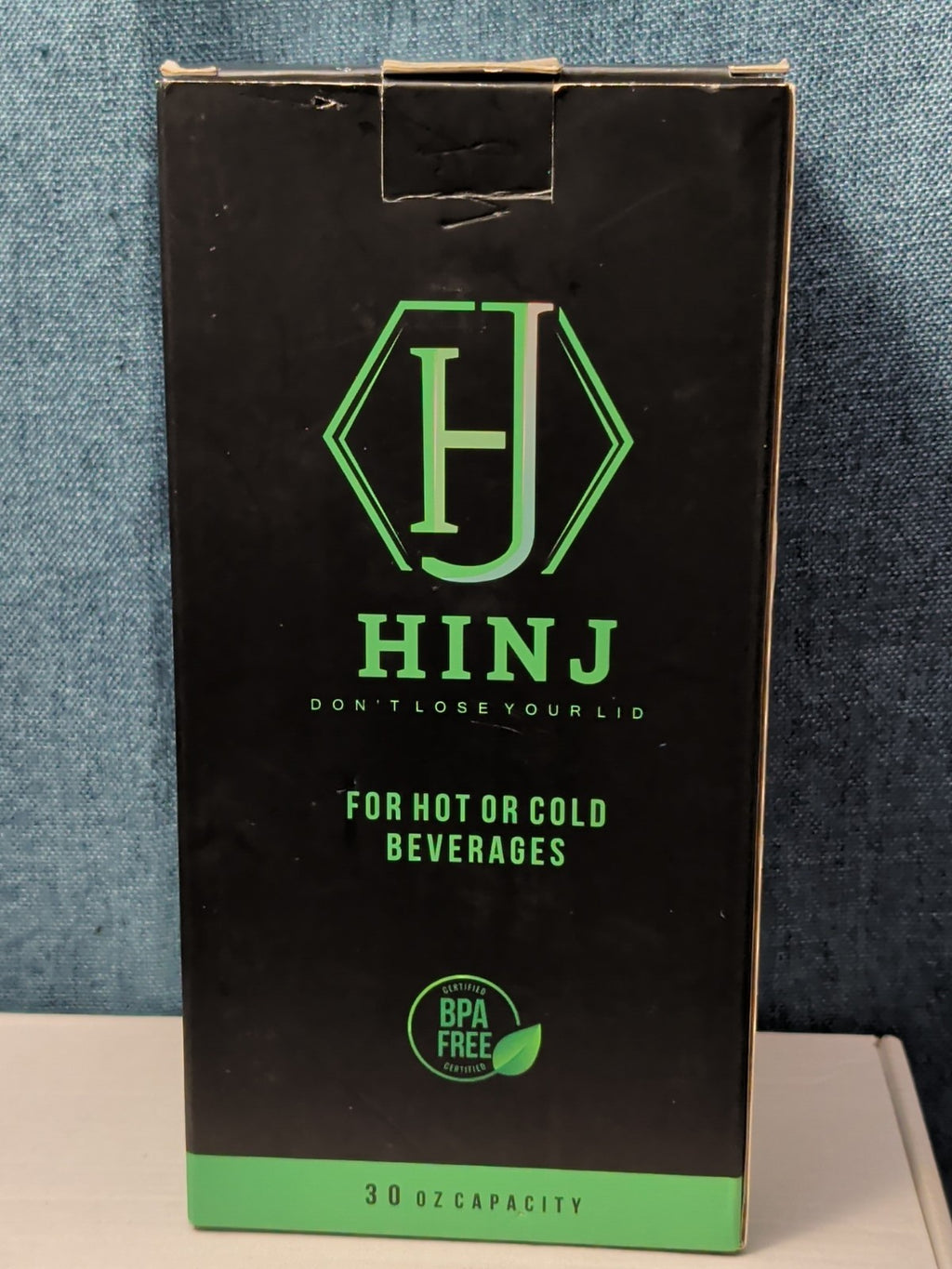 NEW HINJ 30oz Insulated Travel Tumbler Blue | Permanent Lid Stainless Steel