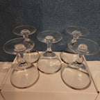 Tiffin Franciscan Brookmar Platinum Rim Champagne Coupe Sherbet Glass Set of 5