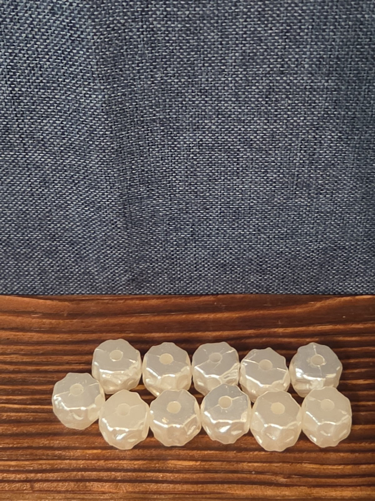 Chunky White Faux Pearl Beads 11pc Craft