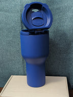 NEW HINJ 30oz Insulated Travel Tumbler Blue | Permanent Lid Stainless Steel
