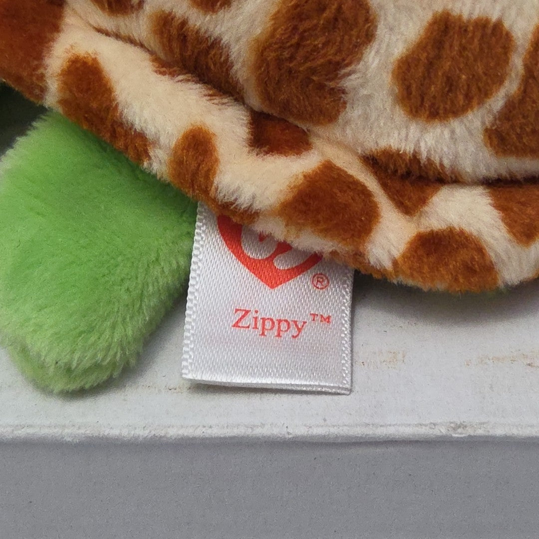 Ty Beanie Boos Zippy Green Turtle 6" Stuffed Animal Toy Gold Glitter Eyes MWMT
