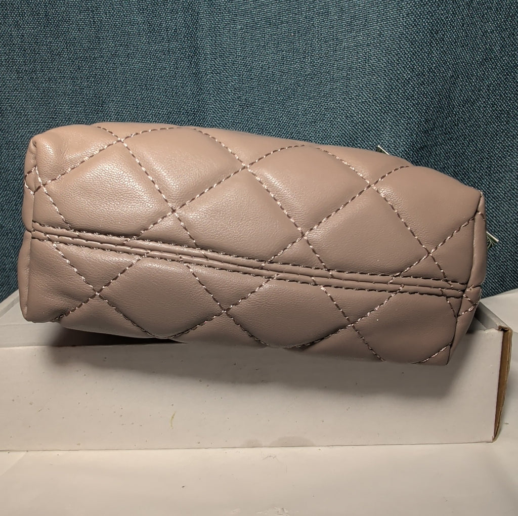 Studio Badgley Mischka Quilted Mini Tote Taupe Vegan Leather NWT
