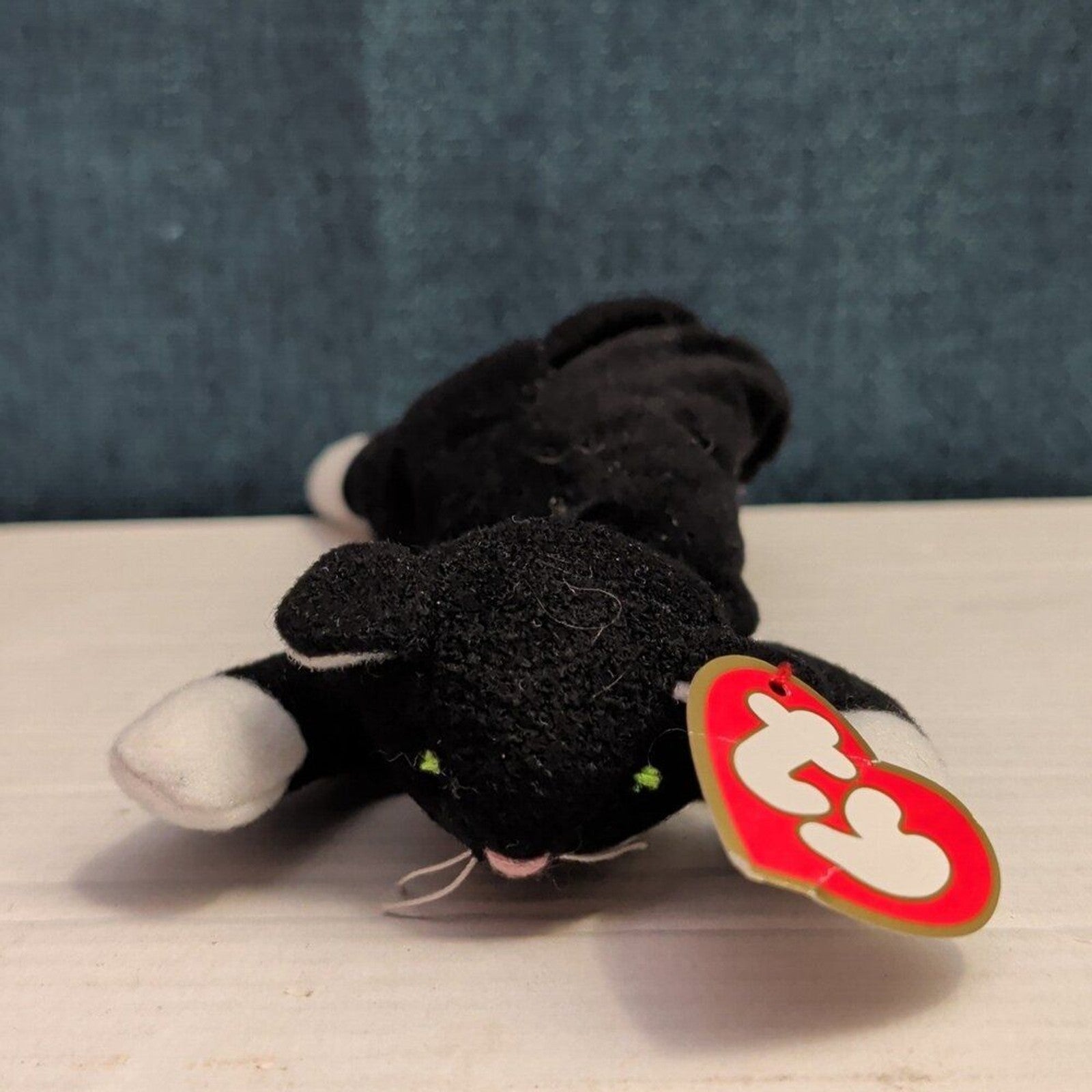 Ty Teenie Beanie Baby Zip Black Cat McDonald's Vintage #10 TAG CREASE/RIP