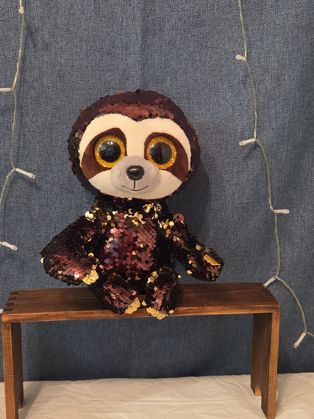 Limited TY Flippables Dangler Sloth 9" Sequin Plush WT