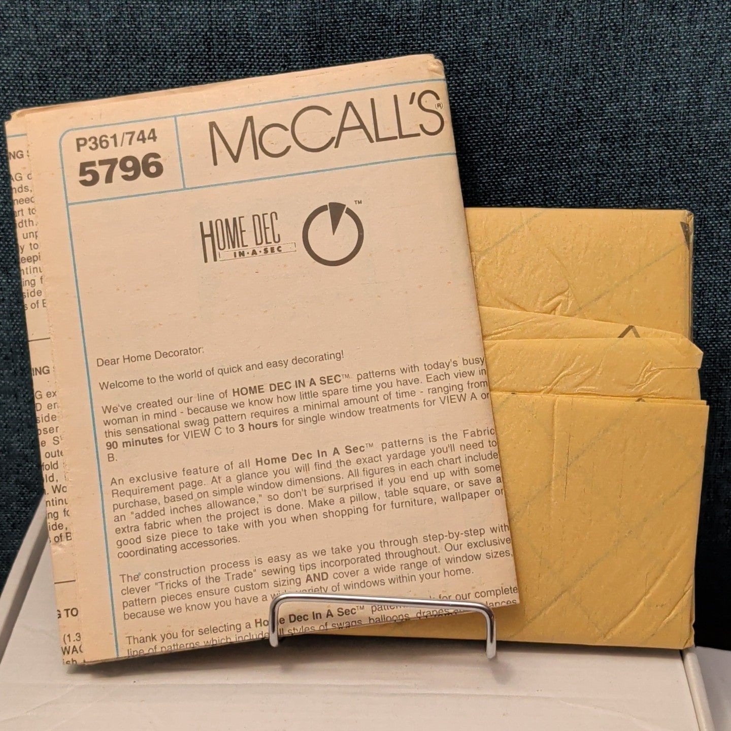 Vintage McCALL'S 5796 Sewing Pattern | Window Swags & Jabots | Curtains 1992 OOP