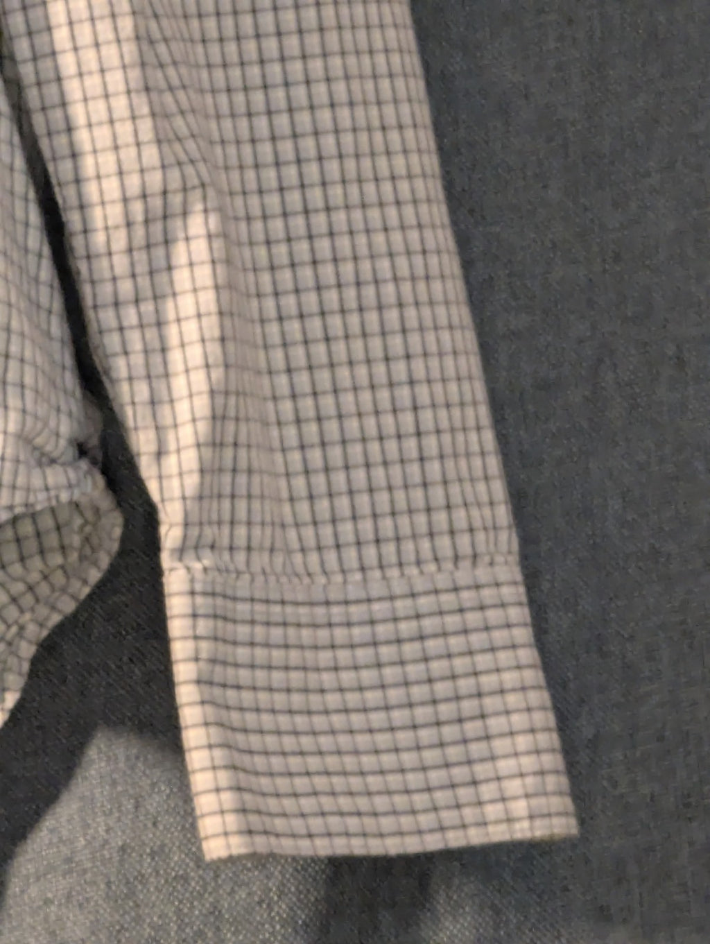 Old Navy Button Down Shirt Men's Large Blue White Grid Check Casual Cotton