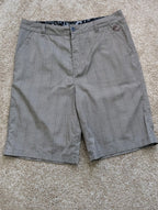 O'Neill Hybrid Boardshorts Men's Size 34 Gray Plaid Swim Trunks Walker Shorts