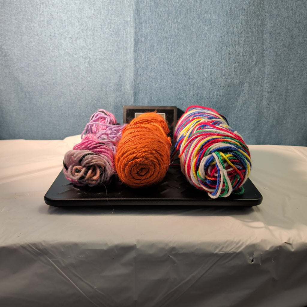 Assorted Yarn Set 9oz Mixed Rainbow Retro Stripe Orange Pink Purple 3 Skeins