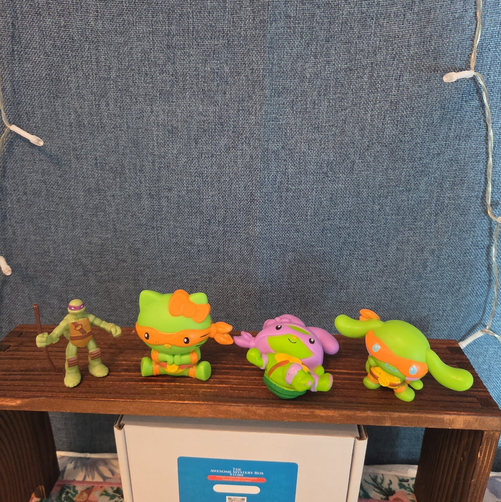 McDonalds Sanrio TMNT Happy Meal Toy Lot 4 Plastic Figures 2025
