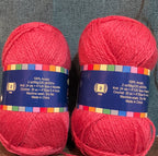 Herrschners Afghan Yarn Lot 2 Skeins 2 Ply  Grapefruit Acrylic 220 Yards Each