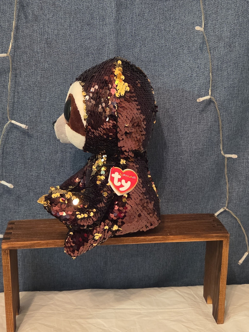 Limited TY Flippables Dangler Sloth 9" Sequin Plush WT
