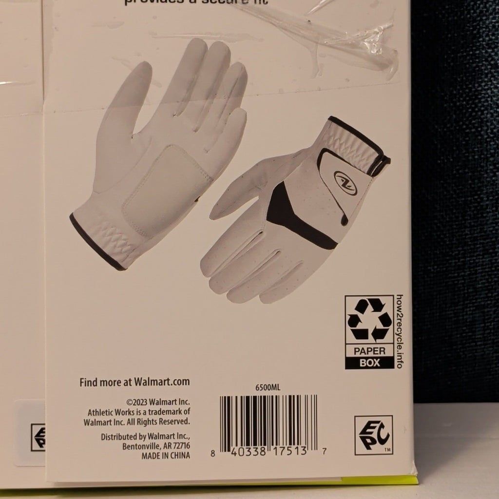 NEW Athletic Works Performance Golf Gloves 2-Pack | Size M/L | 2 Left Hand Glove