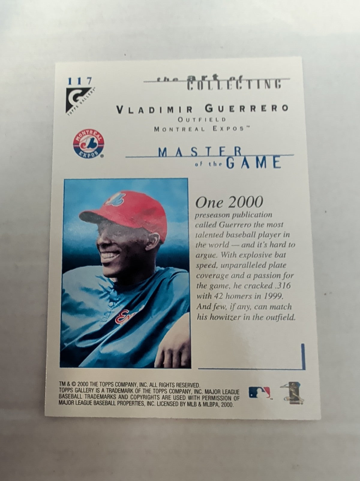 2000 Topps Gallery - Masters of the Game Vladimir Guerrero #117