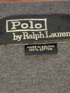 Vintage 90s Polo Ralph Lauren Shirt Men's Large Gray Red Pony Logo Cotton