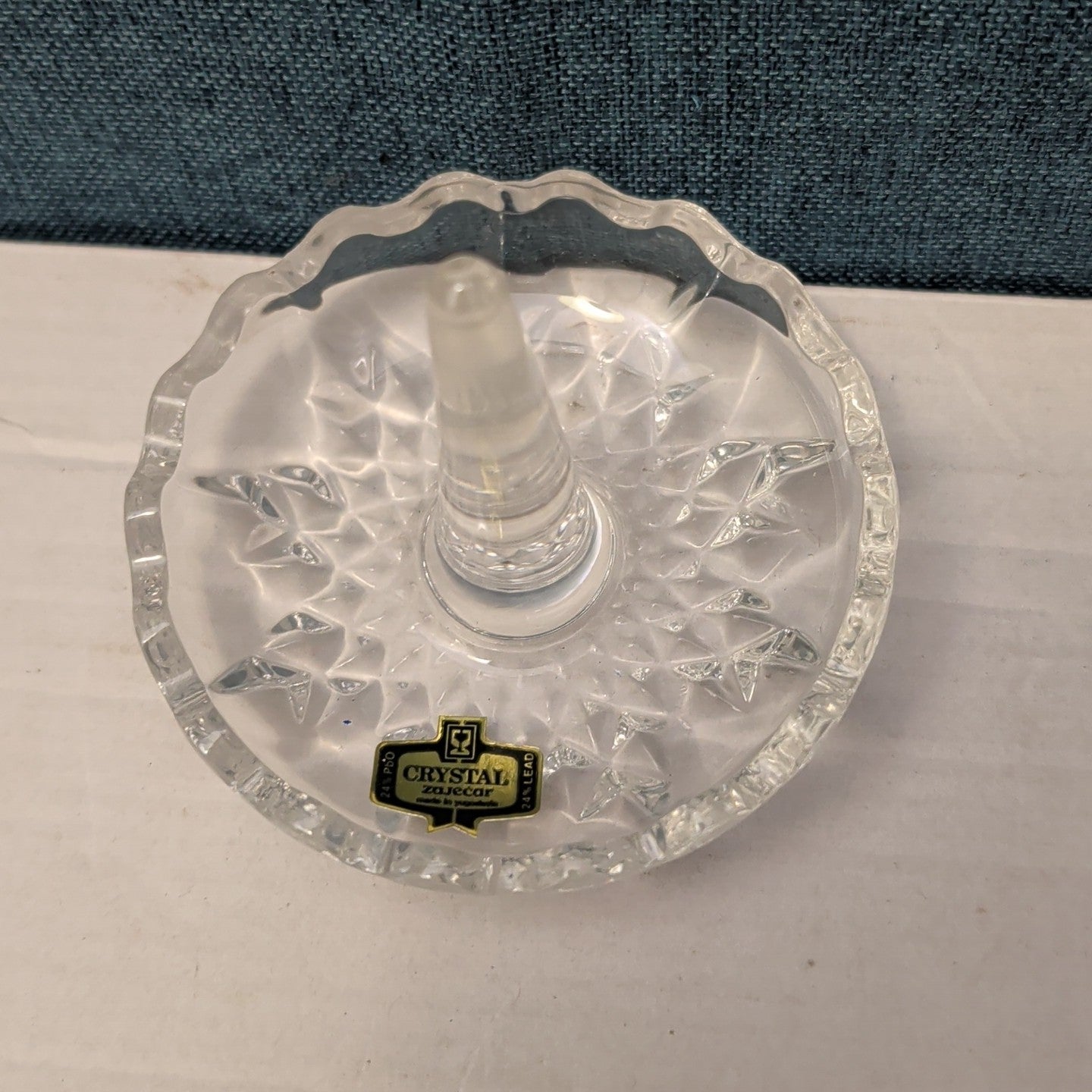 Forever Crystal 3pc Vanity Set | 24% Lead Crystal Zajecar Yugoslavia NEW IN BOX