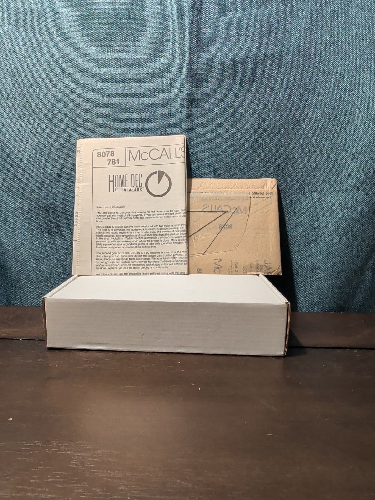 Vintage 1995 McCalls 8078 Home Dec In A Sec Window Treatment Swag Valance UNCUT