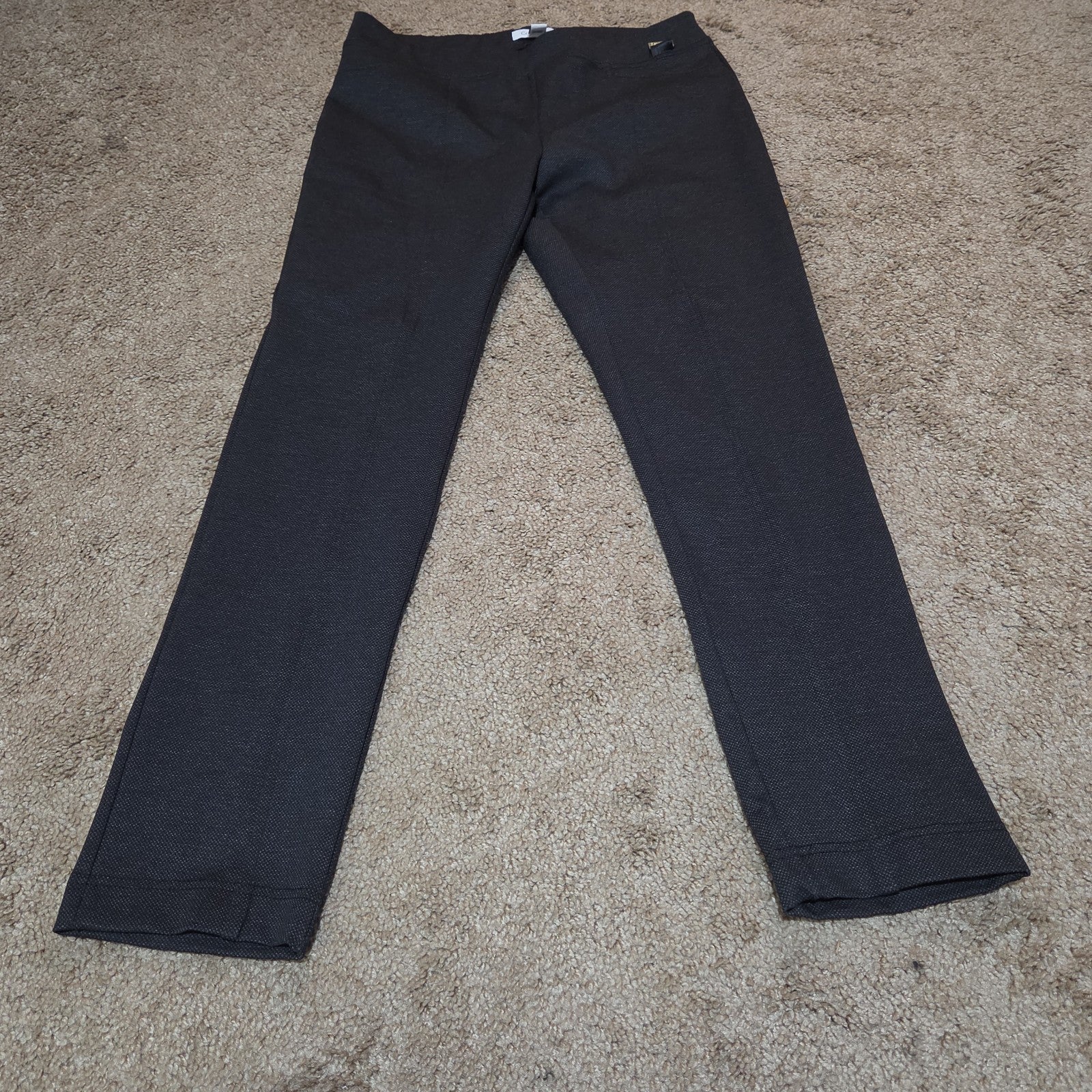 Calvin Klein Pants Womens M Black Slim Fit Ankle Stretch Elastic