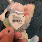 Ty Beanie Boos Heather Uni-Kitty 6" Plush Pastel Rainbow