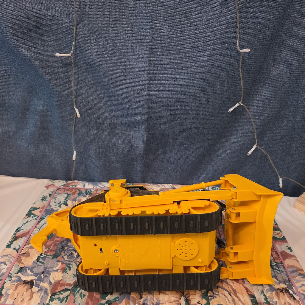 Caterpillar CAT Bulldozer Toy Plastic Construction Vehicle Y2K