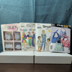 4 Sewing Patterns | Kids PJs & Retro Sweatsuits | Tote Bags | Window Valance