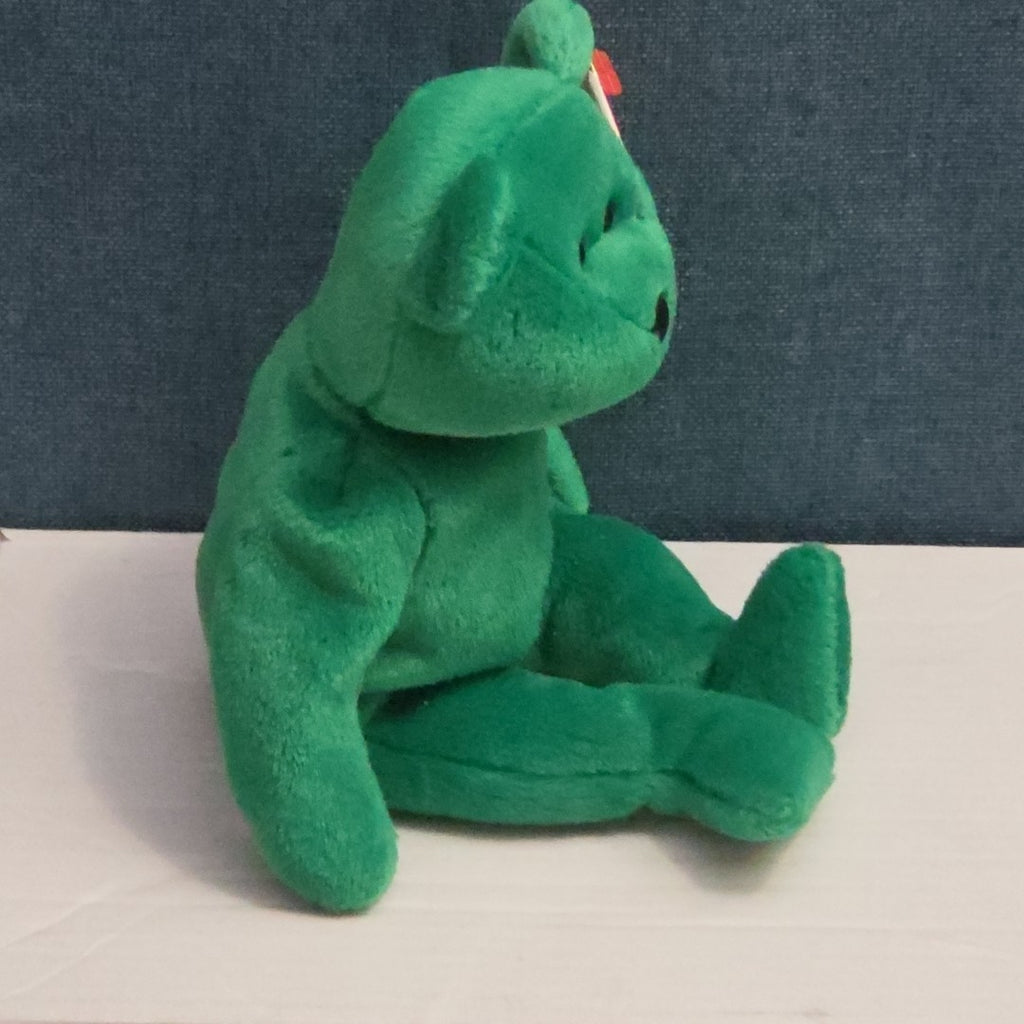 Ty Beanie Baby Erin the Bear 1997 Retired MWMT P.E. Pellets Irish Green Clover