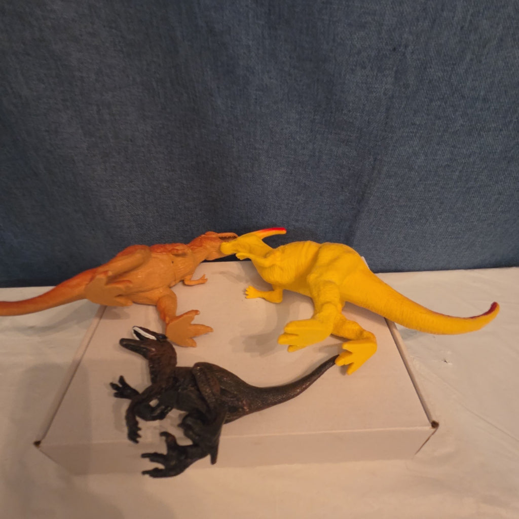 Dinosaur Toy Figures Lot of 6 T-Rex Triceratops Stegosaurus