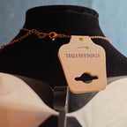 Rose Gold Tone Swan Pendant Stainless Steel Coquette NWT
