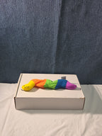 Ty Beanie Baby Inch the Inchworm 1995 Rainbow Plush Yarn Antennae Clean NO TAG