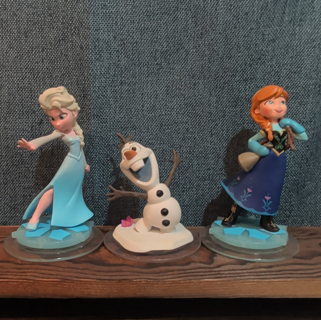 Disney Infinity Frozen 3 Figure Lot Elsa Anna Olaf PVC Loose