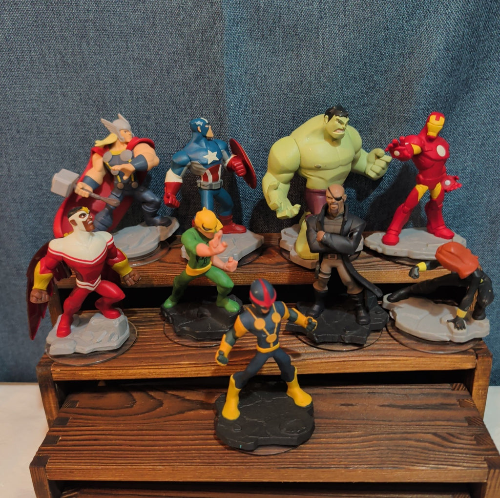 Disney Infinity 2.0 Marvel Avengers 9 Figure Lot Iron Man Hulk Loose