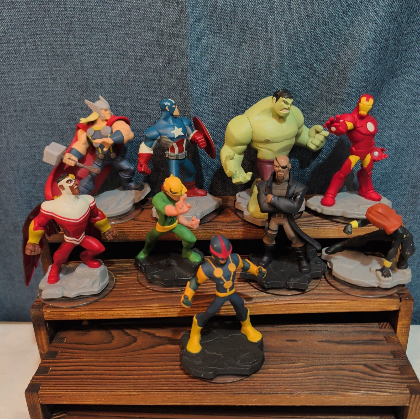 Disney Infinity 2.0 Marvel Avengers 9 Figure Lot Iron Man Hulk Loose