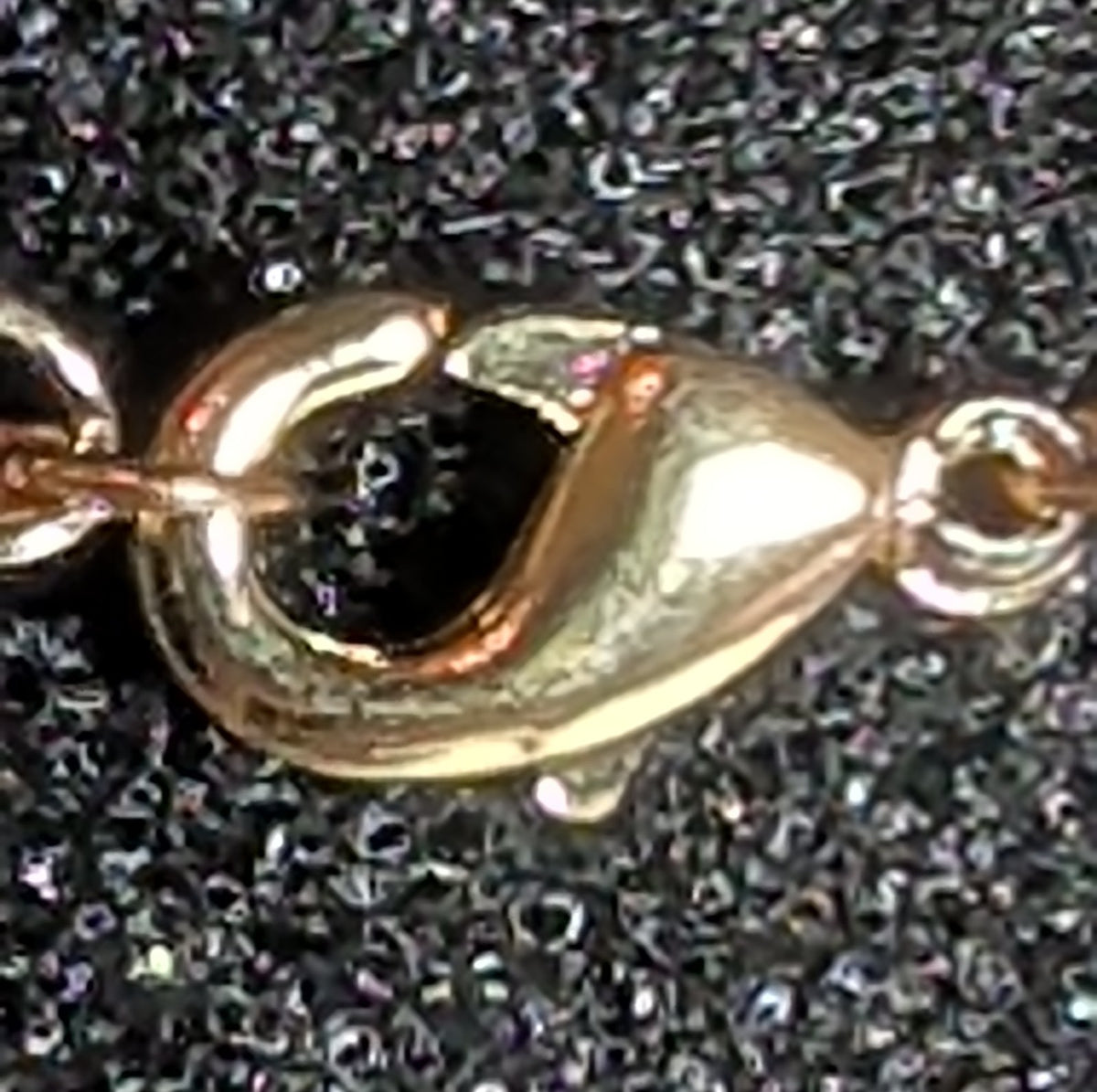 Bubble Letter E Necklace Rhinestone Gold Tone Y2K Vibe