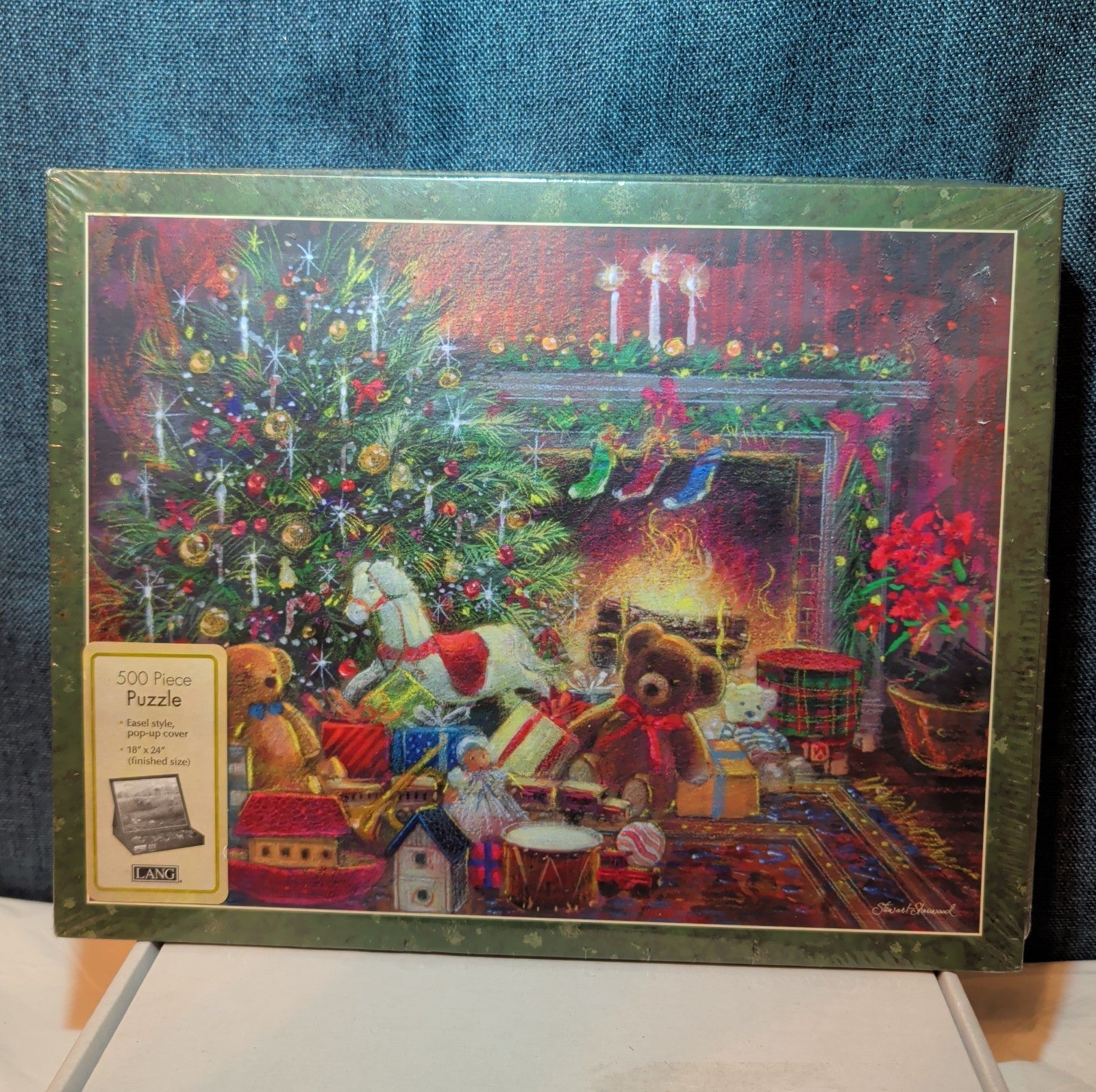 Vintage Lang Christmas Puzzle 500 pc Factory Sealed New Pop Up Easel Box 1982