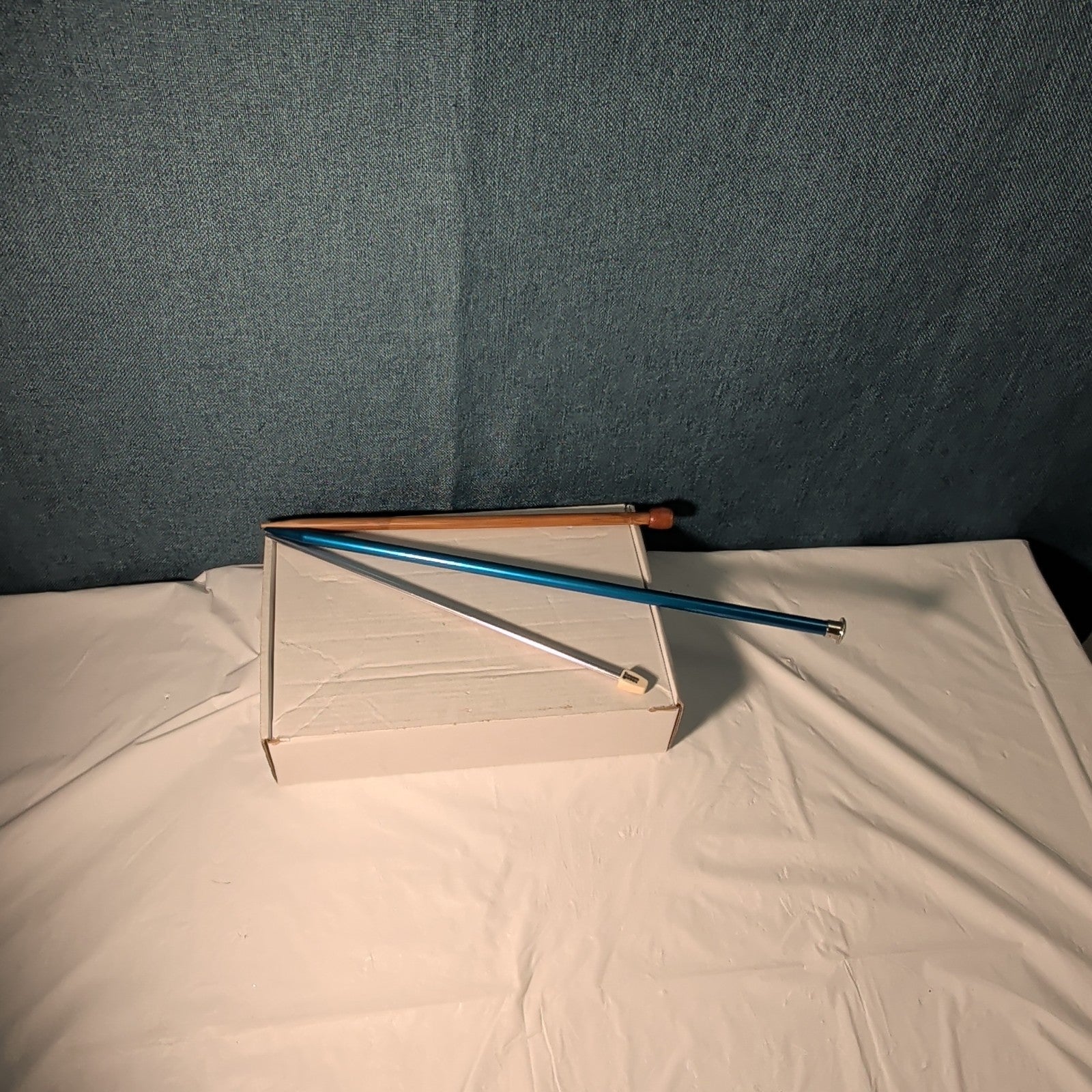 Boye Size 5 Aluminum Knitting Needle 14 Inch Single Point Teal Blue 6328 Vintage