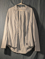 Old Navy Button Down Shirt Men's Large Blue White Grid Check Casual Cotton