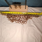 Traci Lynn Roppie Gold Mesh Crystal Collar Necklace Earring Set Vintage Choker