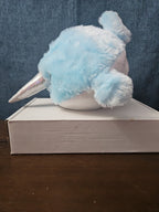Blue Narwhal Plush Ball Toy 8.25" Inflatable Bouncy Stuffed Animal Sensory Play