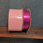 Offray Ribbon Lot 2 Pink Organdy Metallic Magenta Craft Destash
