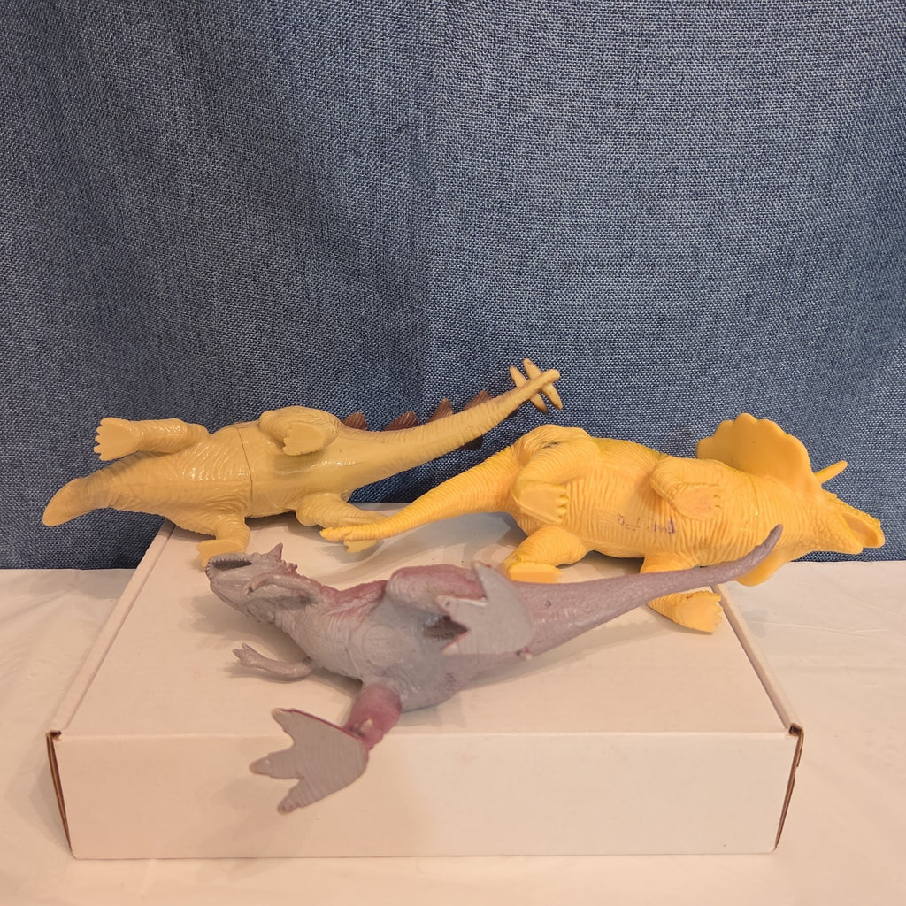 Dinosaur Toy Figures Lot of 6 T-Rex Triceratops Stegosaurus