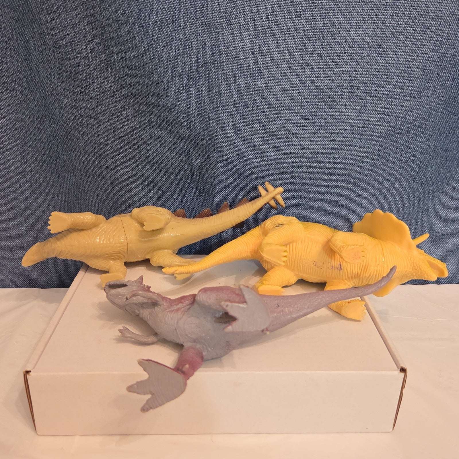 Dinosaur Toy Figures Lot of 6 T-Rex Triceratops Stegosaurus
