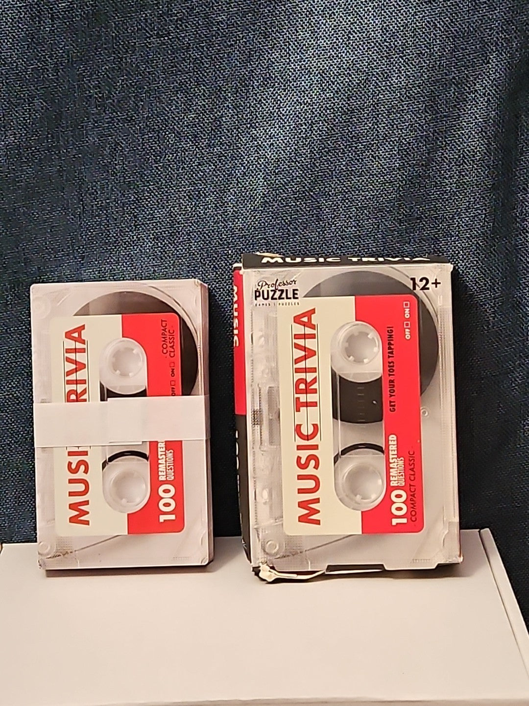 Professor Puzzle Music Trivia Game | Retro Cassette Tape Design | 100 Questions