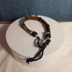 Boho Tribal Leather Cord Bracelet Carved Bead Unisex