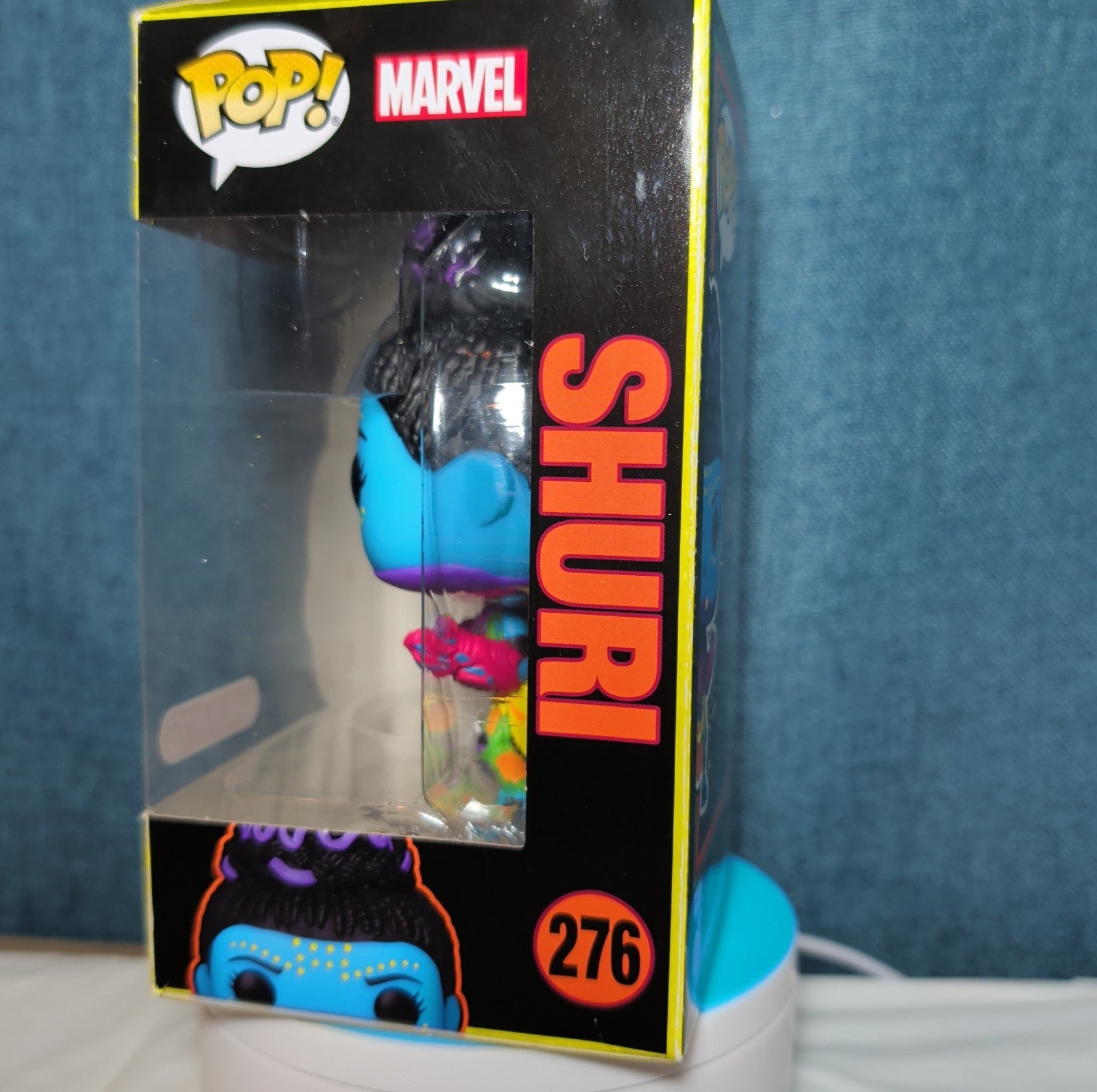 Funko Pop Marvel Shuri Blacklight Target Exclusive #276 in Box with Protector