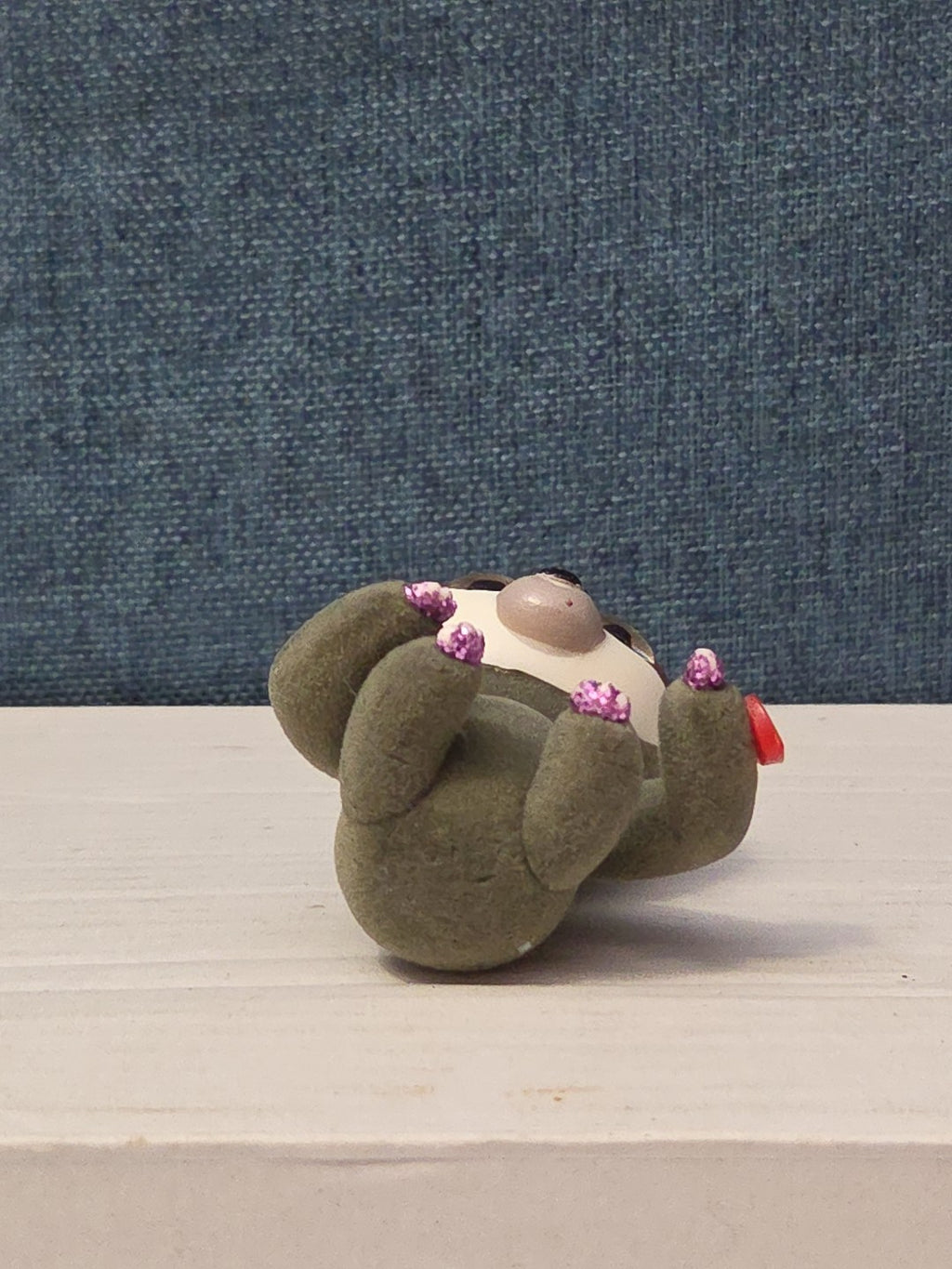 TY Mini Boos Series 4 Dangler The Sloth Figure | 2" Flocked Collectible | Glitte
