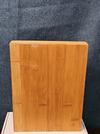 6 Gibson Steak Knives | 4.5" Serrated Stainless Steel | Wood Storage Block Tray