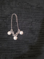 Silver Tone Chunky Crystal Bib Statement Necklace